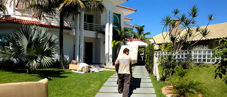 Mudanças residenciais com embalagem e transporte